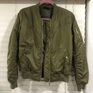 Topshop Olive Green Bomber - Size 4 US